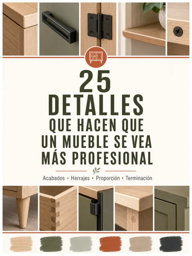 Portada del bono: 25 Detalles que Hacen que un Mueble se Vea Más Profesional