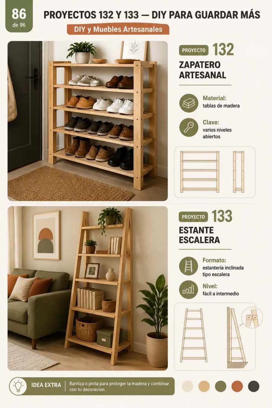 Proyectos 132 y 133 — DIY para guardar más