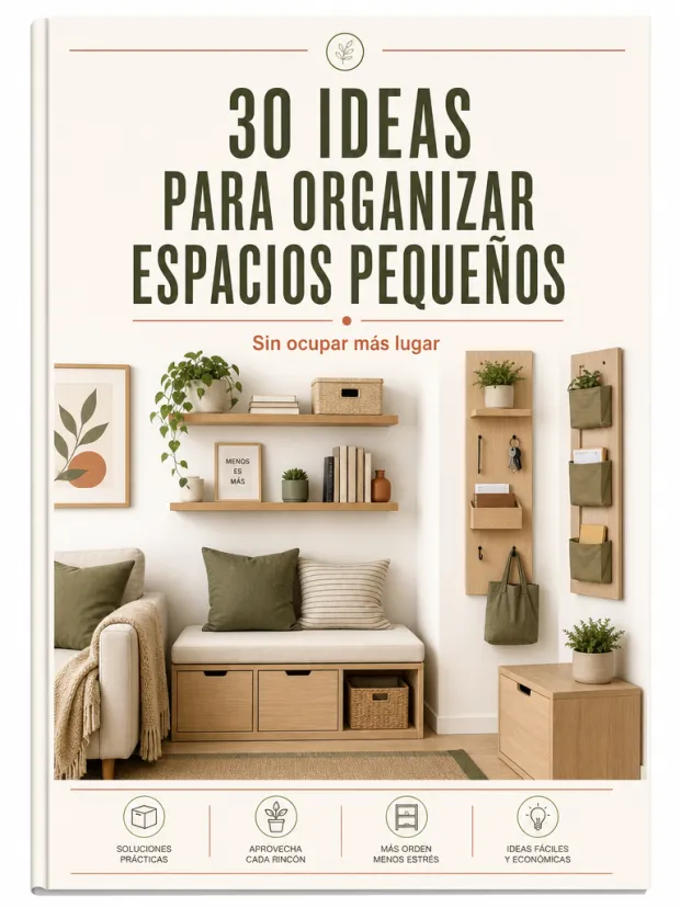 Portada del bono: 30 Ideas para Organizar Espacios Pequeños sin Ocupar Más Lugar