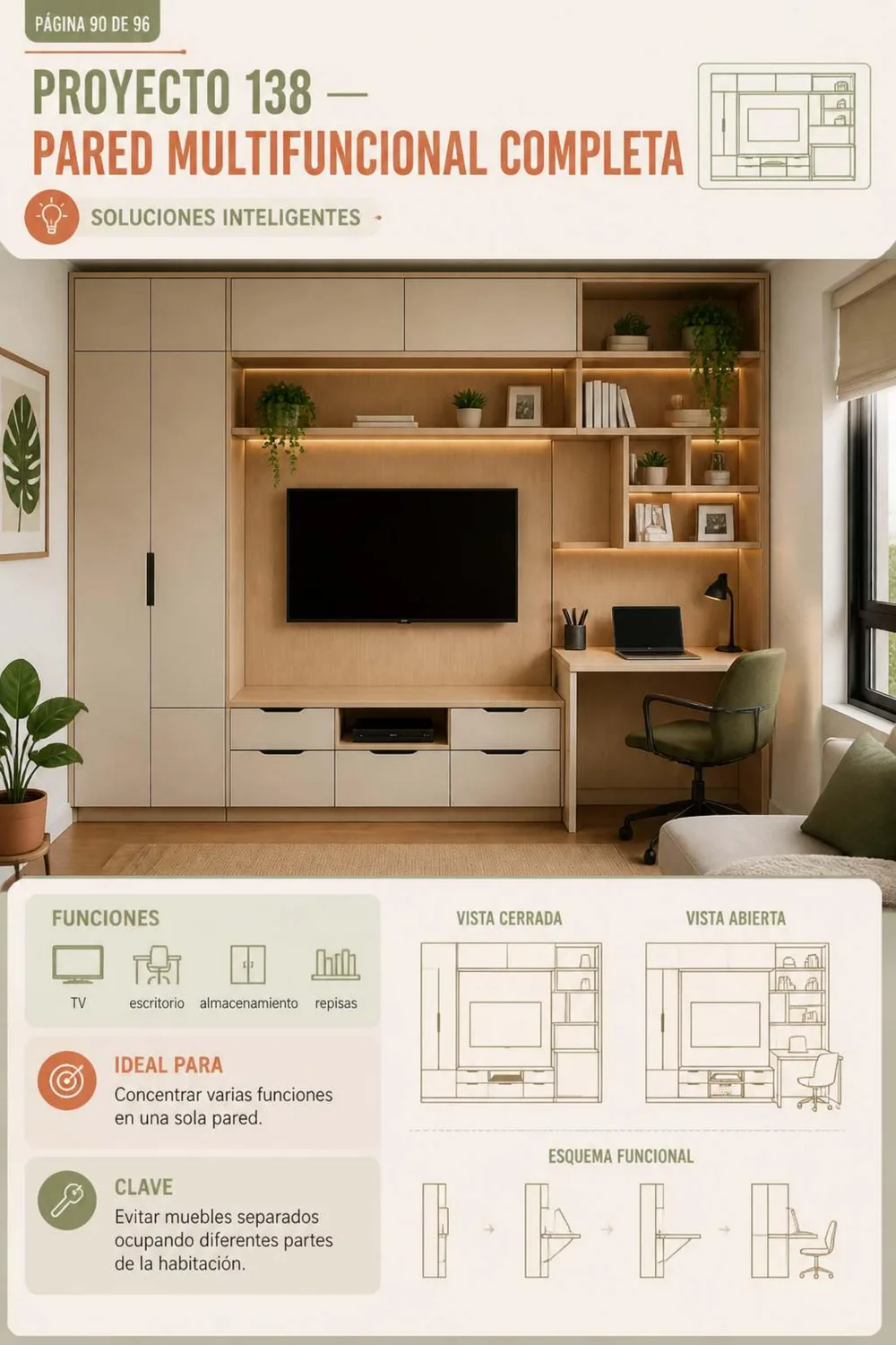Proyecto 138 — Pared multifuncional completa (soluciones inteligentes)